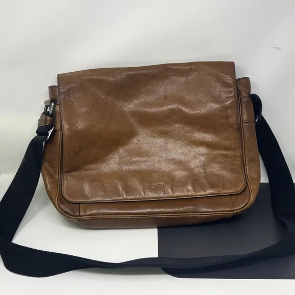 Coach Brown Metropolitan Leather Briefcase Messenger Bag - Vintage - Picture 1 of 14